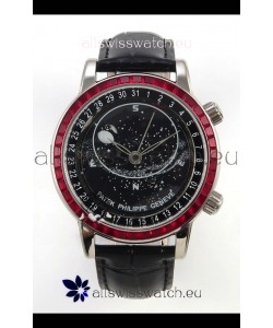Patek Philippe Grand Complications 6102 Black Dial Red Diamonds Swiss Replica Watch 