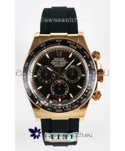 Rolex Daytona Super Clone 126515 Rose Gold Black Dial Original Cal.4131 Movement