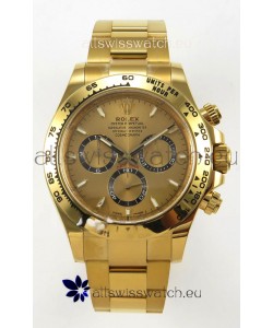 Rolex Daytona Super Clone 116508 Yellow Gold - Gold Dial Original Cal.4131 Movement