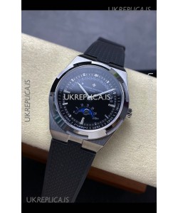 Vacheron Constantin Overseas True Moon Phase Steel Case Black Dial Swiss Replica Watch 