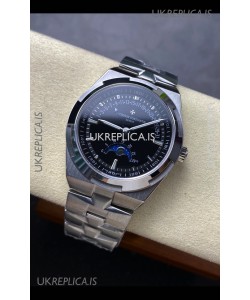Vacheron Constantin Overseas True Moon Phase Steel Black Dial Swiss Replica Watch 