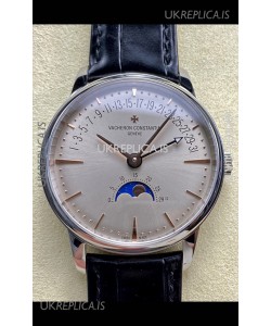 Vacheron Constantin Patrimony Moonphase Stainless Steel Champange Dial Swiss Replica Watch 