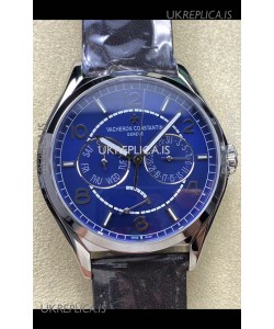 Vacheron Constantin Fiftysix Day-Date Stainless Steel Blue Dial Swiss Replica Watch 