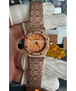 Royal Oak 67630OR Frosted Mini 23MM Rose Gold Super Clone Watch 