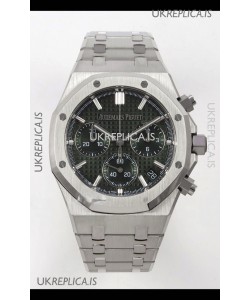 Royal Oak Chrono 26240 Green Dial FREE SPRUNG MVMNT Steel Caing Super Clone Watch 