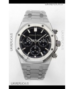Royal Oak Chrono 26240 Black Dial FREE SPRUNG MVMNT Steel Caing Super Clone Watch 