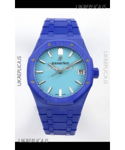 Royal Oak 15500 Tiffany Blue Dial & Blue Ceramic Super Clone Watch 