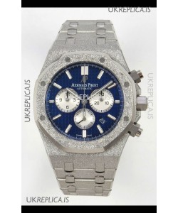 Royal Oak Chrono 26331 Frosted White Gold Blue Dial Super Clone Watch 