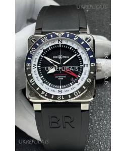Bell and Ross BR03 GMT Compass Blue/Black Bezel Swiss Replica Watch 