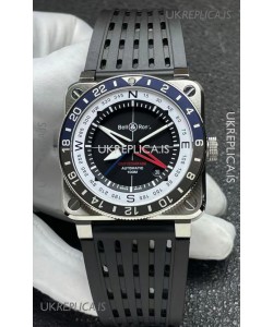 Bell and Ross BR03 GMT Compass Blue/Black Bezel Swiss Replica Watch 
