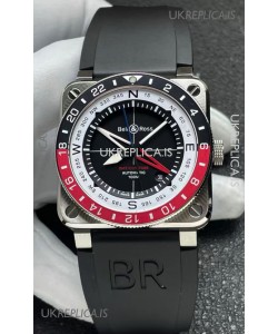 Bell and Ross BR03 GMT Compass Red/Black Bezel Swiss Replica Watch 