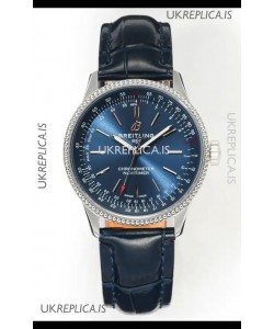 Navitimer Automatic 36 Navy Blue Dial Steel Casing Super Clone Watch 