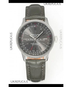 Navitimer Automatic 36 Grey Dial Steel Casing Super Clone Watch 