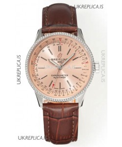 Navitimer Automatic 36 Champange Dial Steel Casing Super Clone Watch 