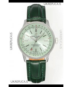 Navitimer Automatic 36 Green Dial Steel Casing Super Clone Watch 
