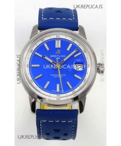 Top Time B31 38mm Blue Dial Yellow Seconds Hands Super Clone Watch 