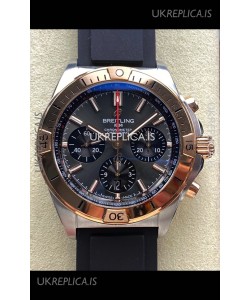 Breitling Chronomat B01 42 Grey Dial Two Tone Rubber Strap Super Clone Watch 