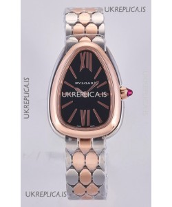 Serpenti Seduttori Black Dial Two Tone Rose Gold Casing Super Clone Watch