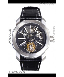 Bvlgari Octo Roma Titanium Watch in White Hour Markers Super Clone Watch 