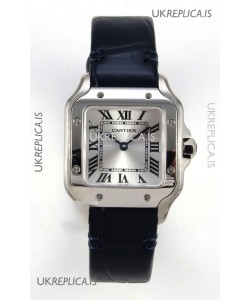 Cartier Santos Swiss Quartz 27MM Steel Leather Strap Super Clone Watch