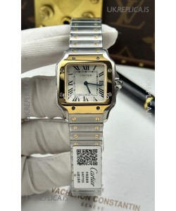 Cartier Santos Swiss Quartz 27MM Two Tone Super Clone Watch