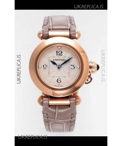 Pasha De Cartier Rose Gold Casing Watch 30MM Super Clone Watch 