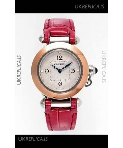 Pasha De Cartier Rose Gold Casing Watch 30MM Super Clone Watch 