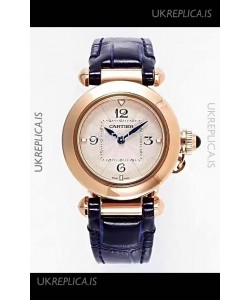 Pasha De Cartier Rose Gold Casing Watch 30MM Super Clone Watch 