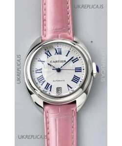 Cle De Cartier 40MM Automatic Super Clone Watch Pink Strap