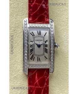 Cartier Tank Americaine Swiss Quartz 19mm Steel Casing Swiss Replica Watch 