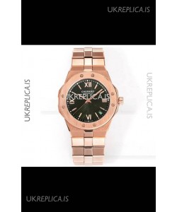 Chopard Alpine Eagle Rose Gold Brown Dial Super Clone Replica Watch