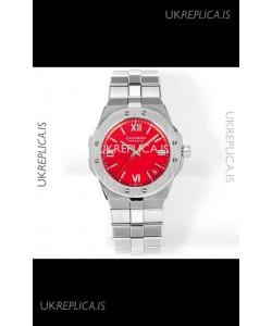 Chopard Alpine Eagle Stainless Steel Red Dial Super Clone Replica Watch