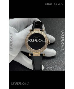 Franck Muller Double Mystery Swiss Quartz Watch in Gold Diamonds Casing