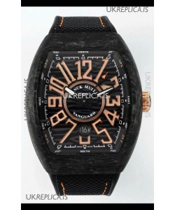 Franck Muller Super Clone Vanguard V45 Racing Carbon Watch in Nylon Strap