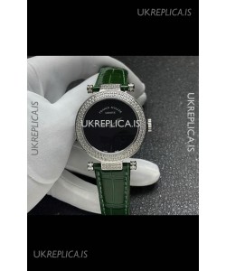 Franck Muller Double Mystery Swiss Quartz Watch in Steel Diamonds Casing