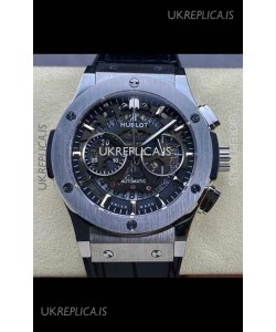 Hublot Classic Fusion Chronograph Stainless Steel Skeleton Super Clone Watch 