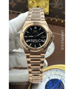 IWC Ingenieur Rose Gold Black Dial Super Clone Watch 