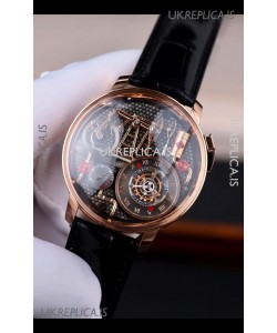 Jacob & Co Oil Pump Rose Gold Japanese Automatic Movement Watch 