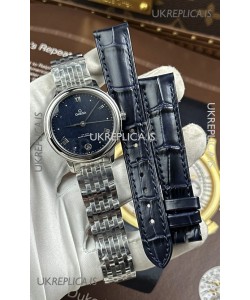 Omega De Ville Automatic 34MM Blue Dial Steel Case Super Clone Watch 