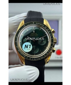 Omega Speedmaster Moonwatch Yellow Gold Green Dial 42MM Super Clone Watch 