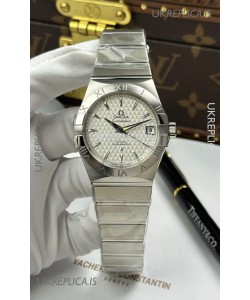 Omega Co-Axial Constellation 38MM 904L Steel Silver Dial Super Clone Watch 