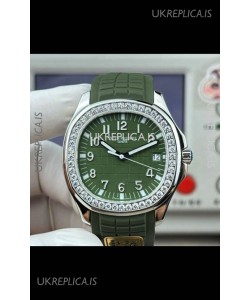 Patek Philippe Aquanaut 5167 Blue Dial/Strap Diamonds Bezel Super Clone Watch 