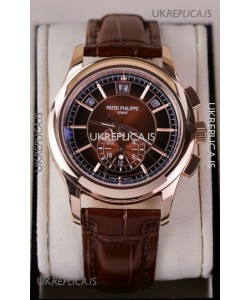 Patek Philippe 5205 Complications Moonphase Brown Dial Super Clone Watch 