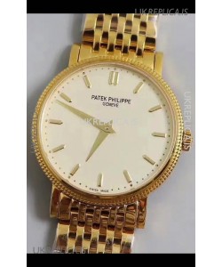 Patek Philippe Calatrava 5120 Yellow Gold White Dial Super Clone Watch 