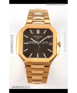 Patek Philippe Cubitus 7128 Rose Gold Casing Brown Dial Swiss Replica Watch