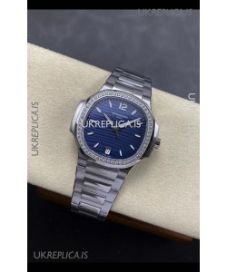 Patek Philippe Nautilus 7118 35MM Blue Dial Diamonds Super Clone Watch 