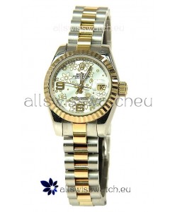 Rolex Datejust Floral Motif Ladies Swiss Replica Watch