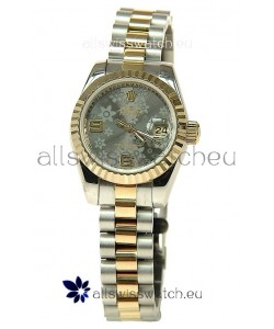 Rolex Datejust Floral Motif Ladies Swiss Replica Watch