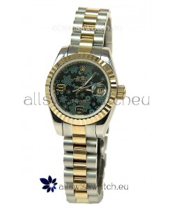 Rolex Datejust Floral Motif Ladies Swiss Replica Watch