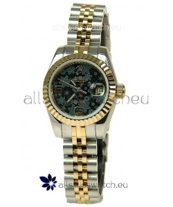 Rolex Datejust Floral Motif Ladies Swiss Replica Watch